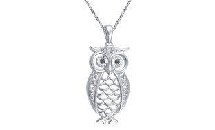 Diamond Accent Owl Pendant by Brilliant Diamond