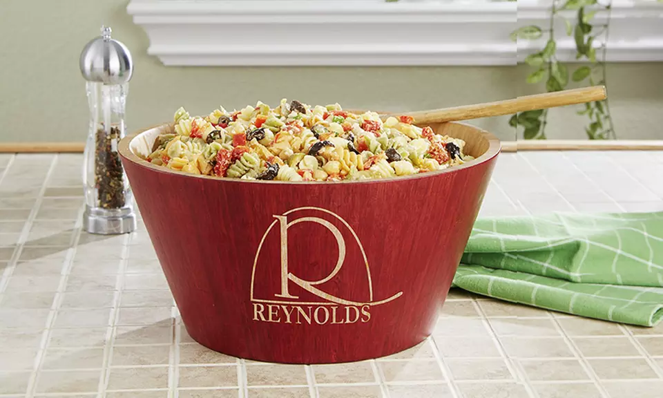 Popcorn Night Bamboo Personalized Serving Bowl from Personalization Mall - Second Medium