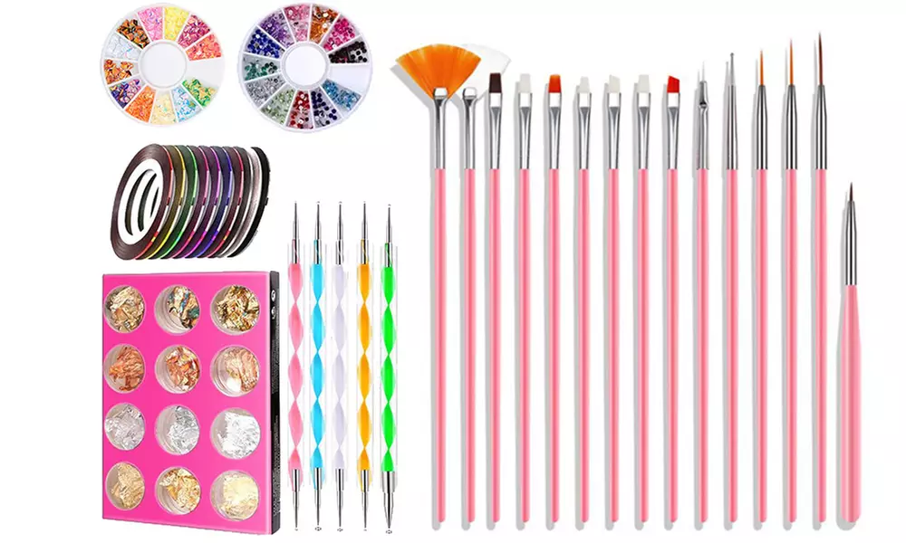One or Two 44-Piece Professional Acrylic Nail Drawing Tools Kits