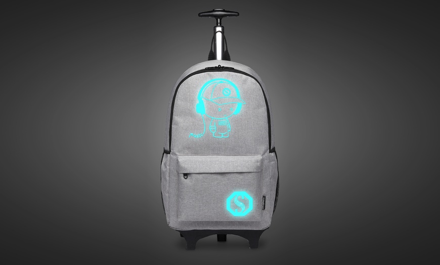 Image 7: Glow In The Dark Backpack Trolley