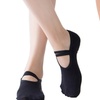 Image 8: 1-3 Pair Yoga Sock for Women Non-Slip Grips & Straps Dance Socks Pilates Socks 