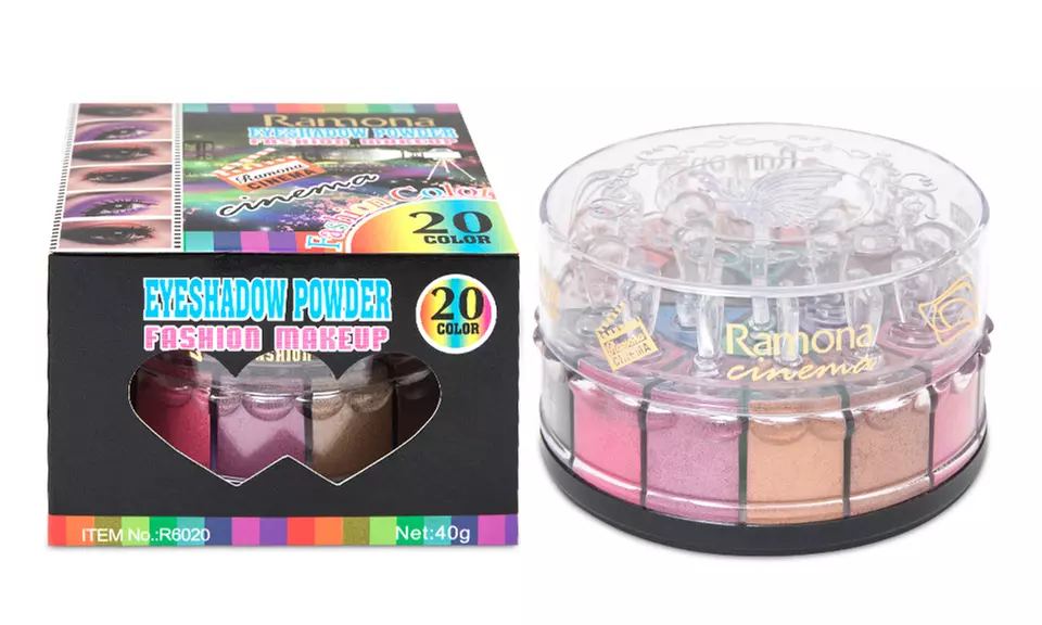 1 ou 2 palettes fards à paupières 20 nuances en forme de carrousel - Second Medium