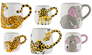 BLACK FRIDAY Price and Kensington Set of Two Safari Animal Mugs