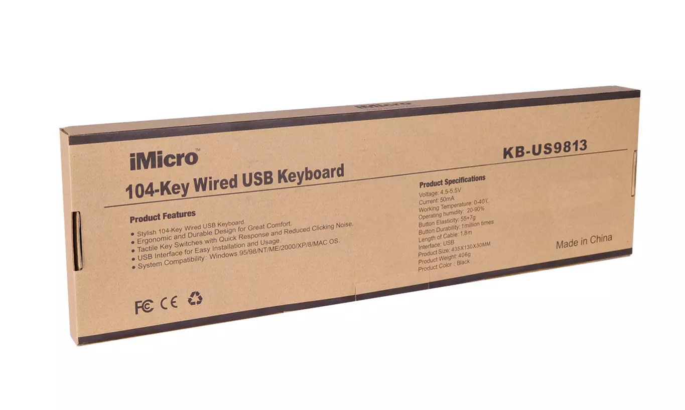 iMicro KB-US9813 104-Key Wired Keyboard - Second Medium
