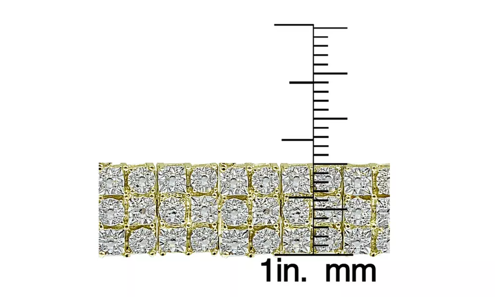 1.00 CTTW Diamond Tennis Bracelet in Gold-Tone Brass by Lion jewelers - Second Medium