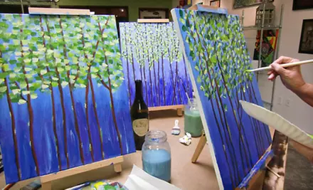 Two-Hour Painting Class for One or for Two with Two Drinks at Vino's Picasso (Up to 52% Off) - Primary Image