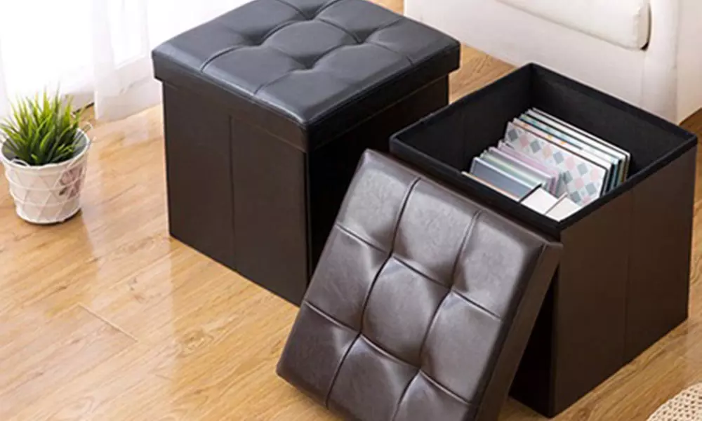 Pouf rangement, coloris au choix - Primary Image