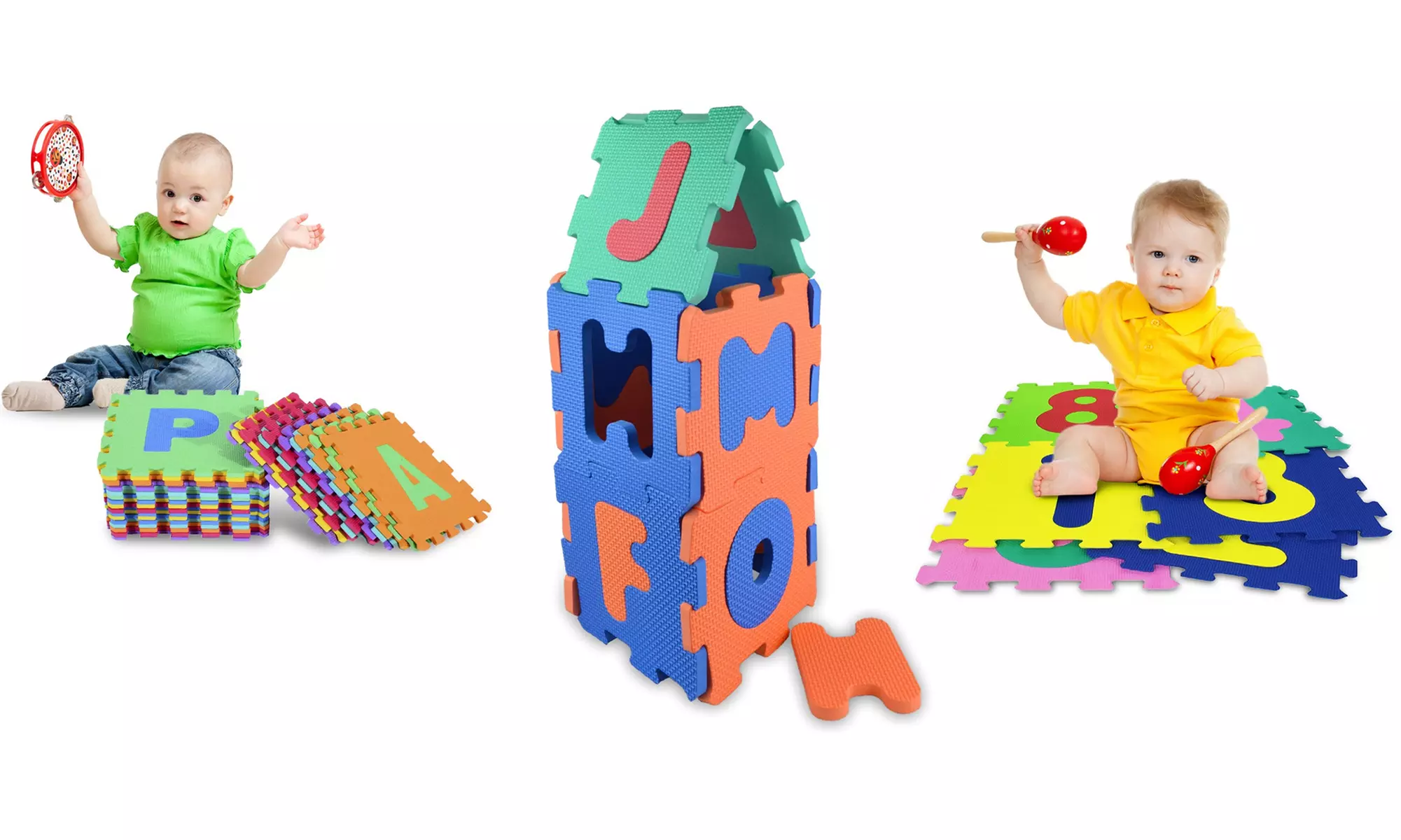 Alfombra-puzzle infantil de letras y números - Primary Image