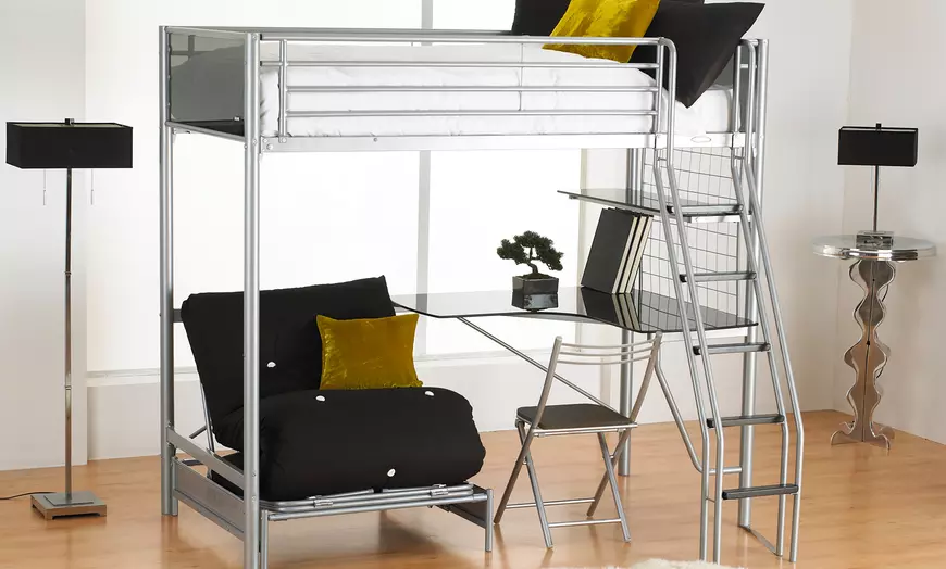 Image 2: Cosmic Bunk Bed, Futon and Desk