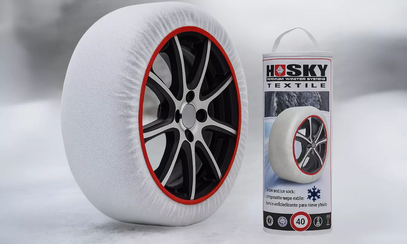 HUSKY sneeuwsokken – wettelijk goedgekeurd alternatief voor sneeuwkettingen, in maat naar keuze