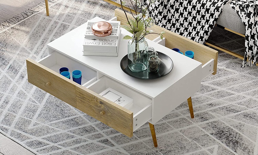 Image 76: HomCom Coffee Table