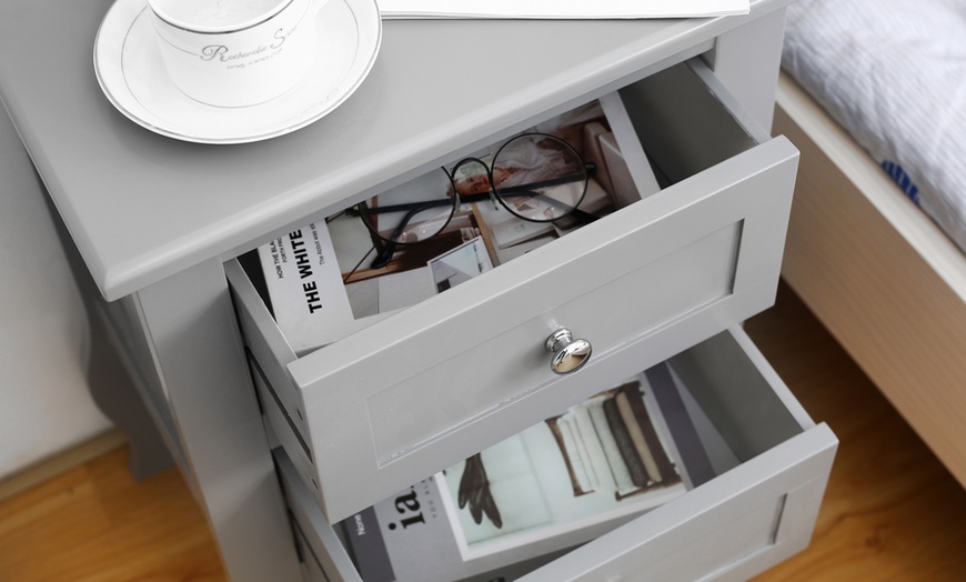 Image 5: Two-Drawer Bedside Table