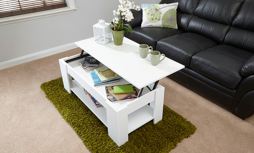 Image 2: Ultimate Storage Lift-Top Table