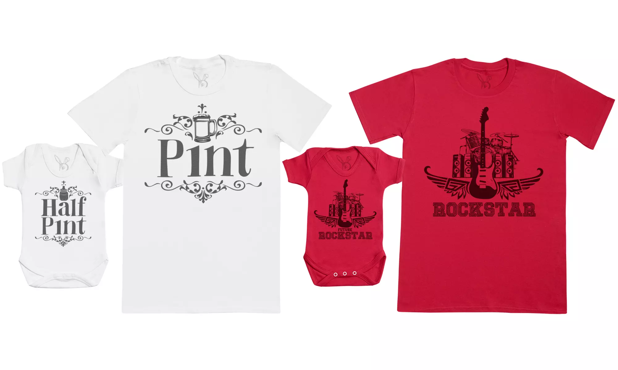 Spoilt Rotten Matching Printed Father and Baby T-Shirt and Bodysuit Set - Primary Image