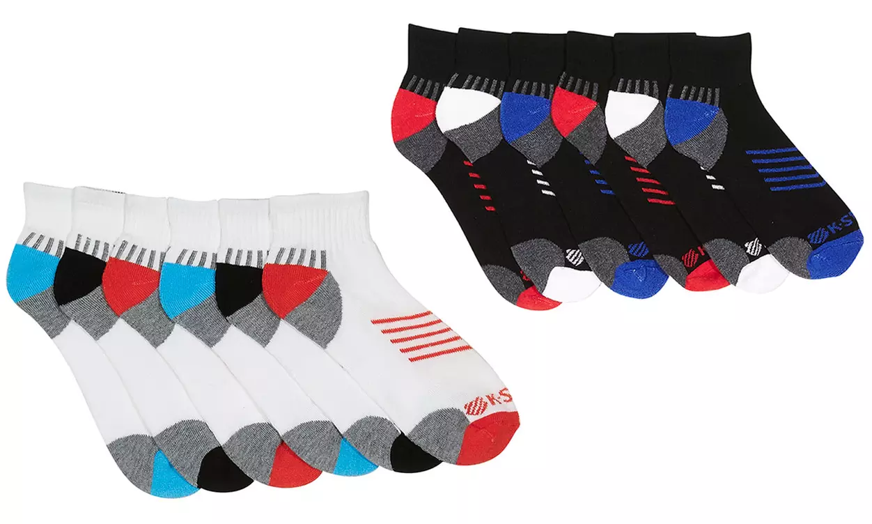 K-Swiss Men's No-Show, Low-Cut or Quarter Socks (6- or 12-Pack) - Primary Image