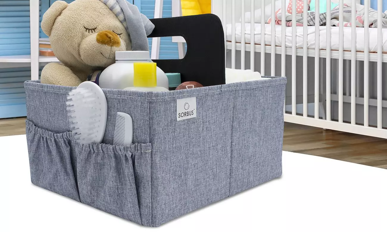 Sorbus Foldable Felt Nursery Caddy Organizer - Primary Image