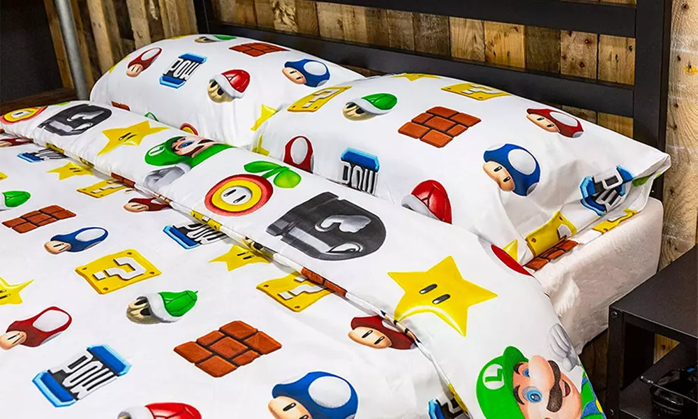 Einzel-, oder Doppel-Bettwäsche von Super Mario, inkl. Versand - Second Medium