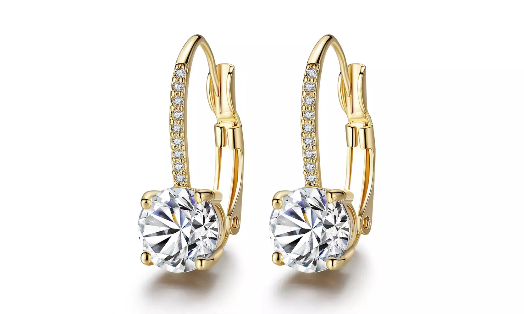 1x oder 2x Damen-Ohrringe mit Kubik-Zirkonia