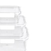 Image 3: Three-Piece Transparent Stackable Bento Lunch Box Set