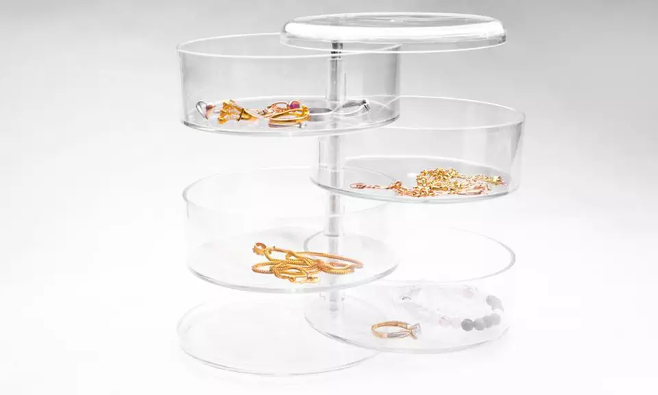 1x oder 2x schwenkbare Schmuck-Box mit 4 Fächern - Second Medium