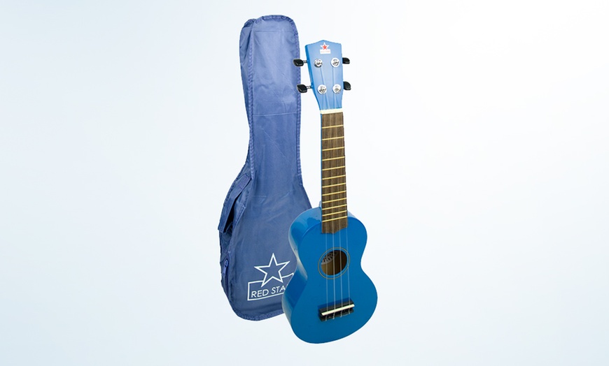 Image 3: Red Star Ukulele With Bag