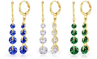 $5 Deal: Graduated Drop Earrings with Swarovski Crystals