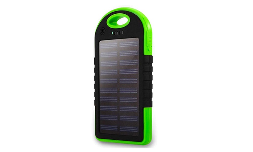 Image 6: Water-Resistant Portable Solar Power Bank Charger