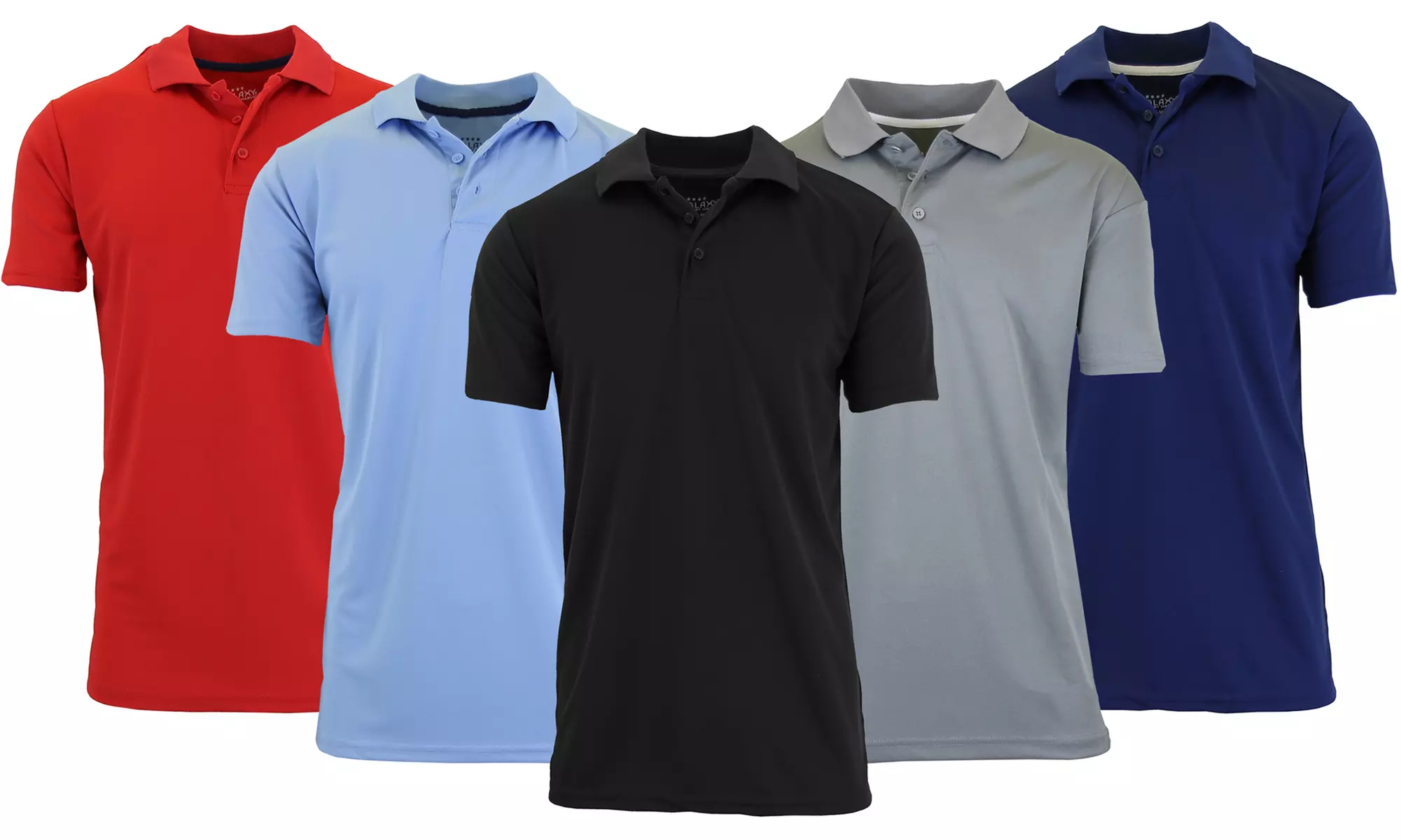 Galaxy By Harvic Men's Tagless Moisture-Wicking Polo Shirt (S-3XL) - Primary Image