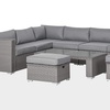 Image 4: Outsunny Six-Seater Rattan-Effect Corner Sofa Set