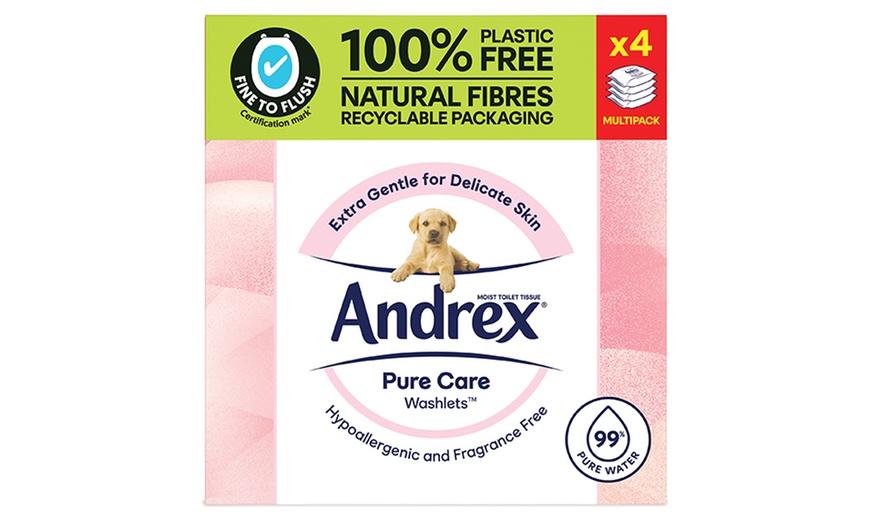 Image 2: Andrex Classic Clean Toilet Paper and Pure Care Washlets