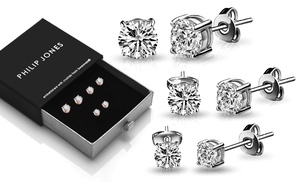 Philip Jones Earrings Set Made with Crystals from Swarovski®