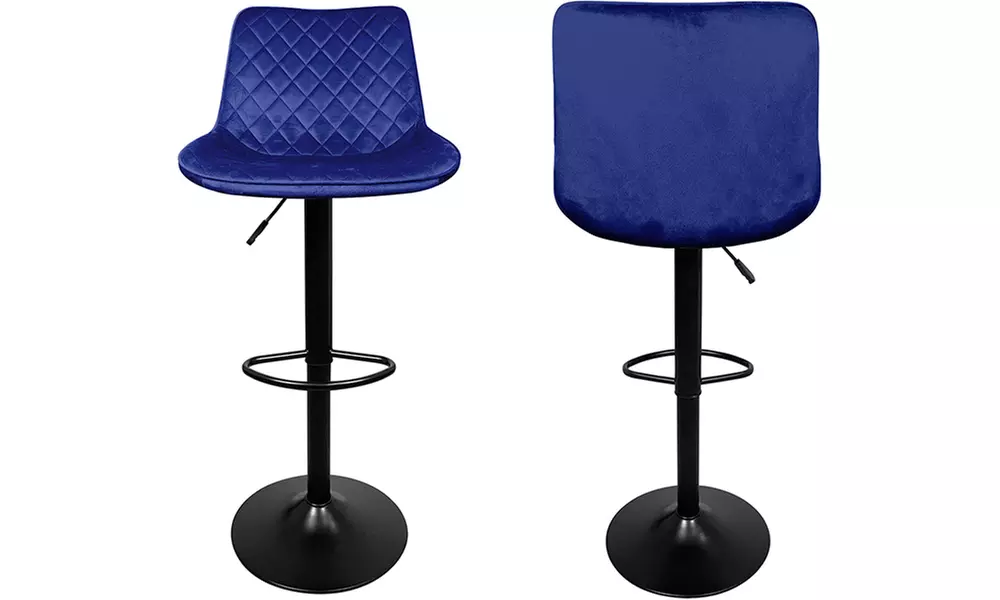 Set di 2 sgabelli in velluto
