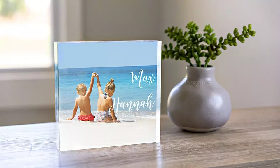 Personalized Acrylic Photography Display Blocks from Qualtry (Up to 69% Off). Three Options Available. - Second Medium