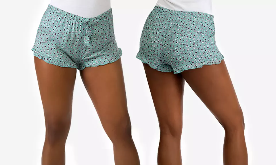 Sociology Women's Ruffled Sleep Shorts (4-Pack) | Groupon Exclusive (Size M) - Second Medium