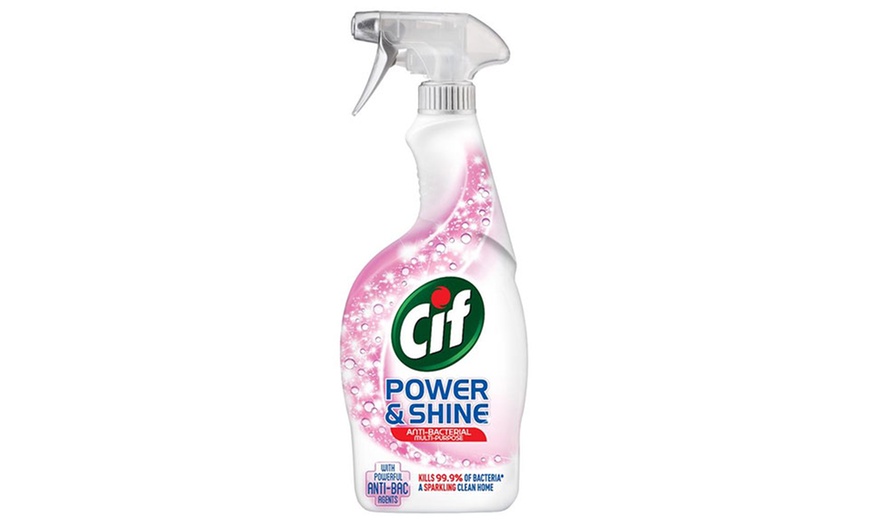 Image 1: 6, 8 or 10 CIF Power and Shine Antibacterial Multi-Purpose Spray 700ml