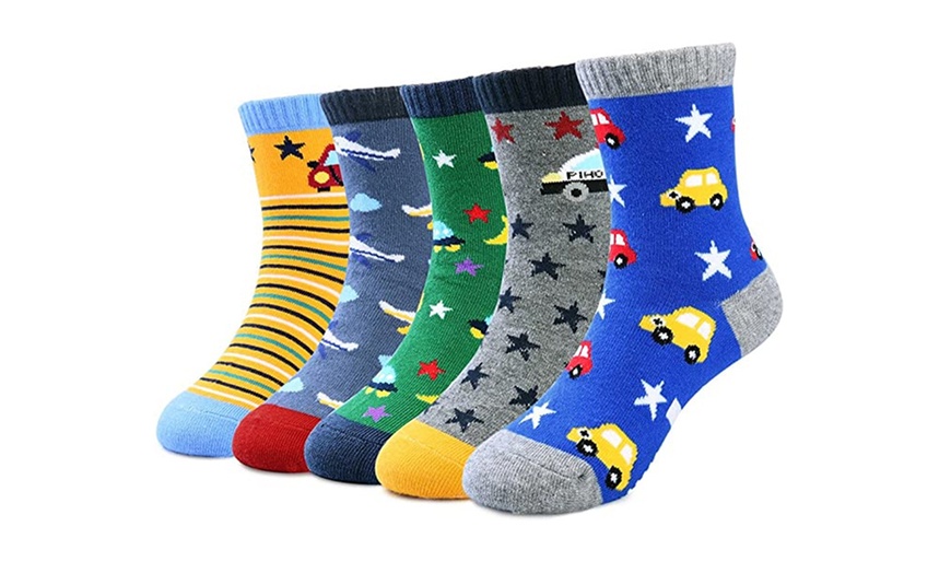 Image 6: Kids 5-Packs Non Slip Socks