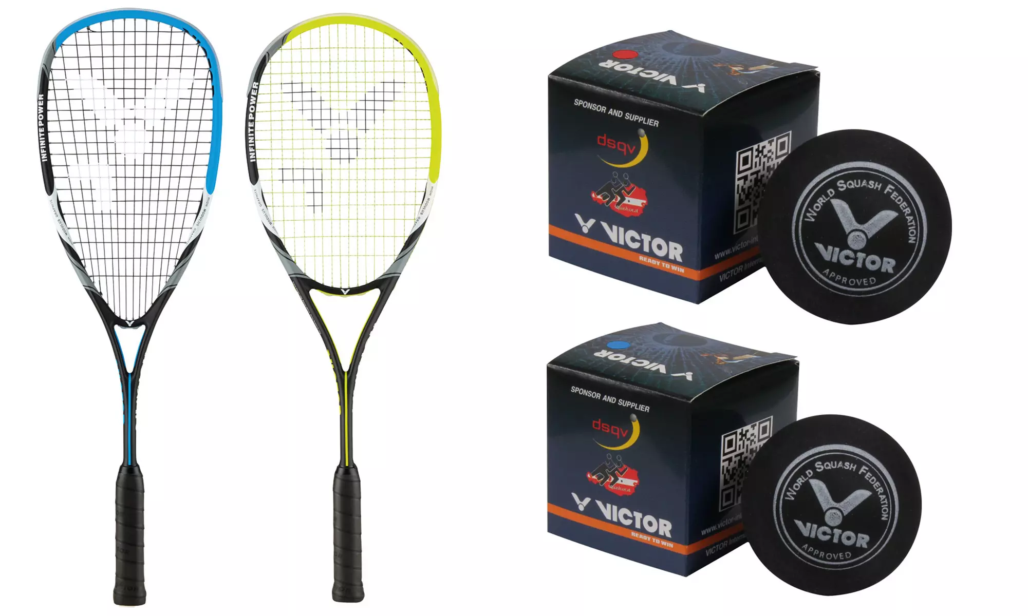 Victor Squash-Zubehör als Set mit Squashball oder Einzelschläger - Primary Image