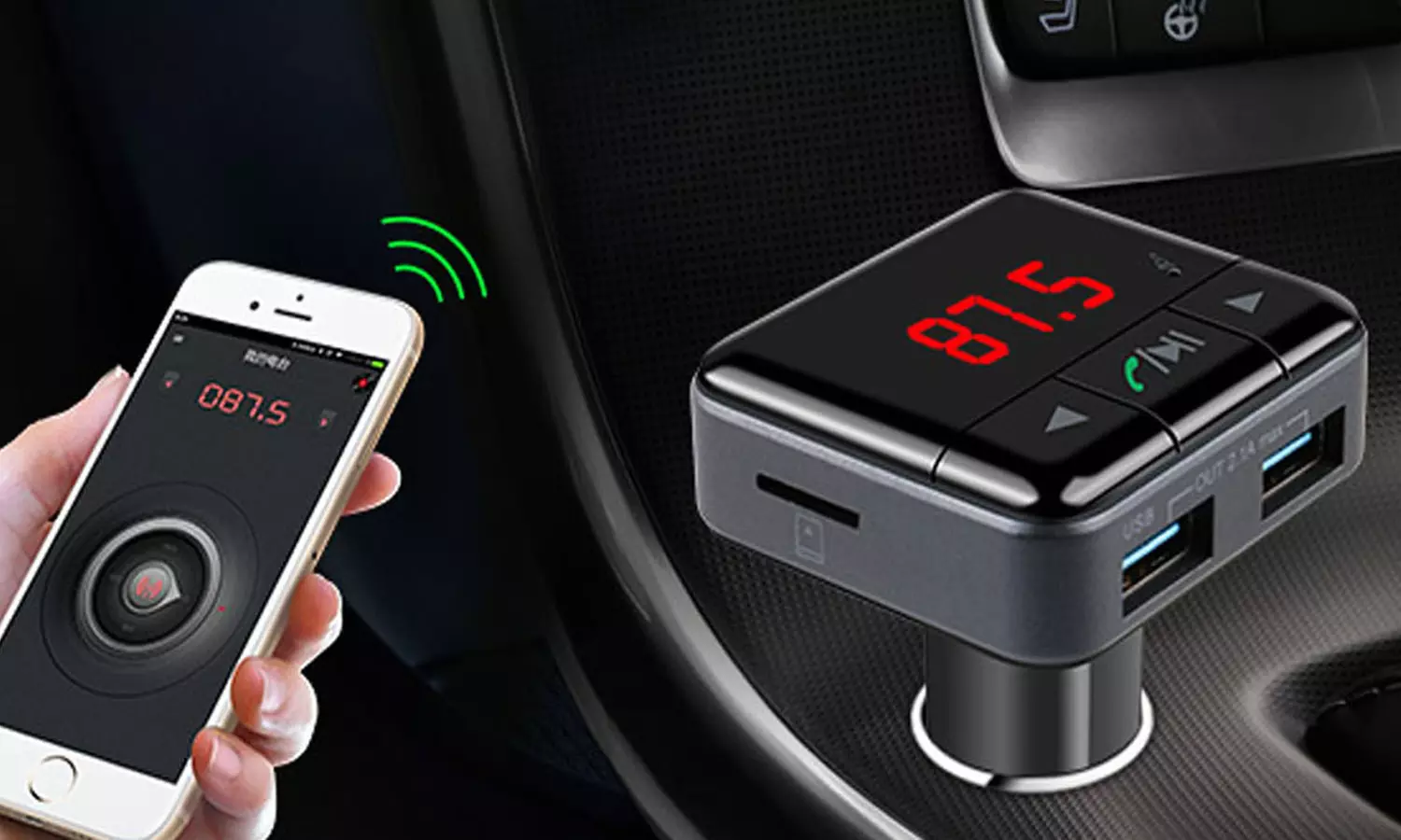 iSunnao Bluetooth FM Transmitter Car Kit - Primary Image
