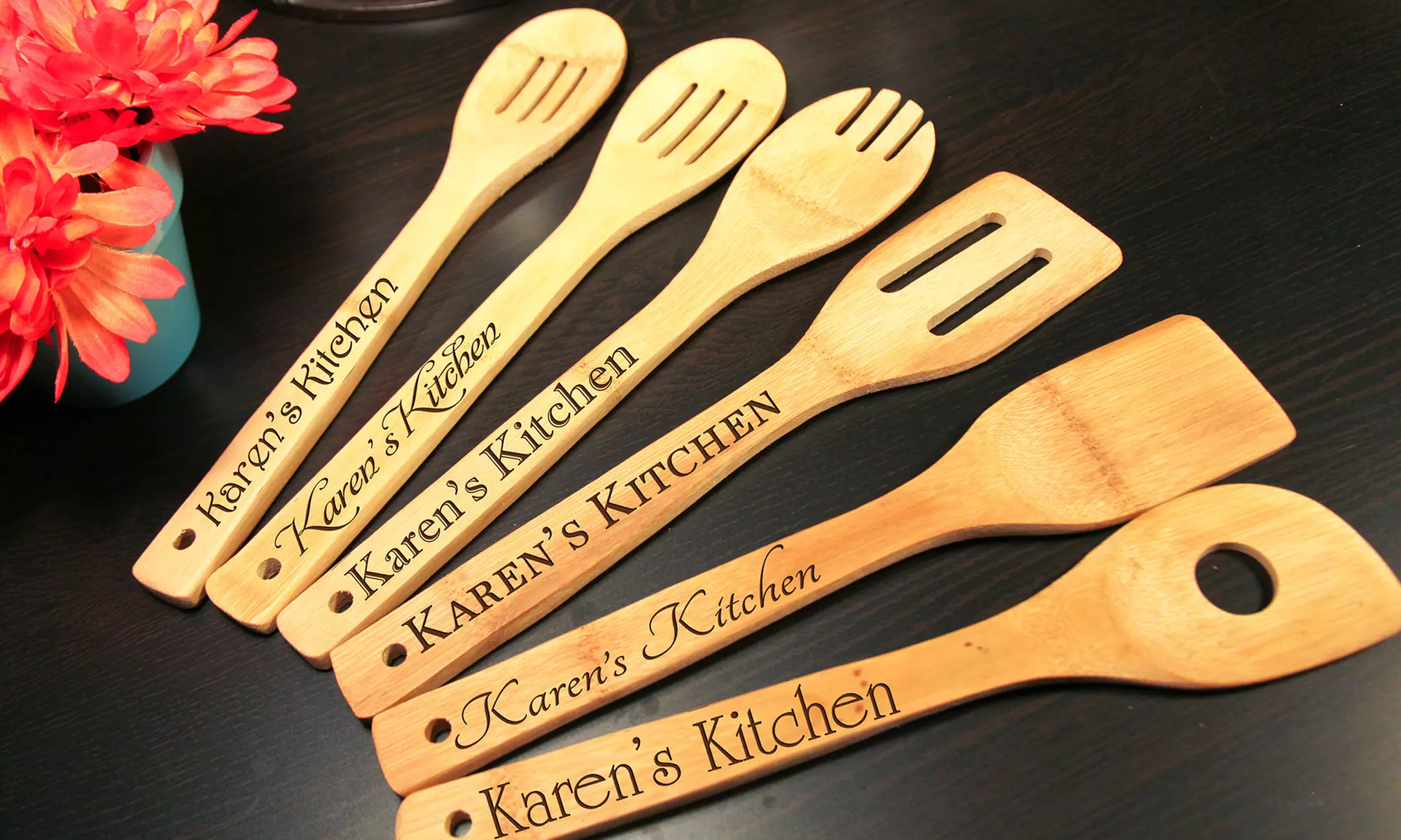 Sets of Six Custom Engraved Kitchen Utensils (Up to 38% Off) - Primary Image