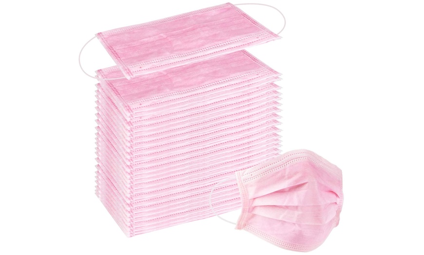 Image 5: 50 Disposable Travel Breathable Face Masks