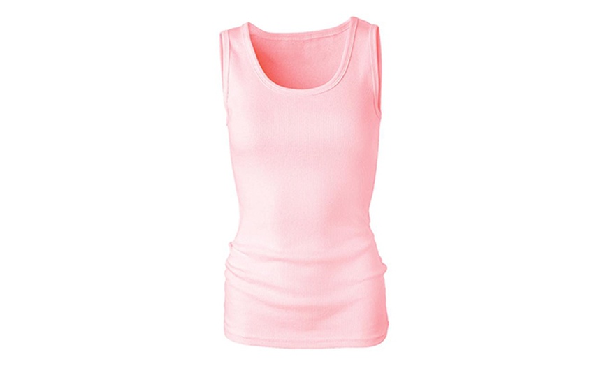 Image 4: Ten Ribbed Tank Tops