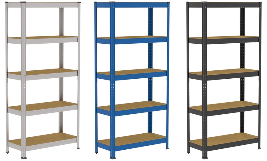 Image 1: Five-Tier Garage Storage Shelf