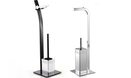Colonna porta spazzolino e porta carta igienica disponibile in 2 modelli