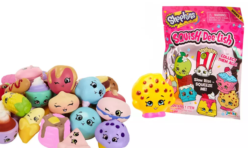 1, 2 ou 3 packs de jouet anti-stress Squishies Shopkins - Primary Image