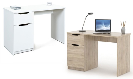 Scrivania Lion con cassetto ed anta, disponibile in 2 colori