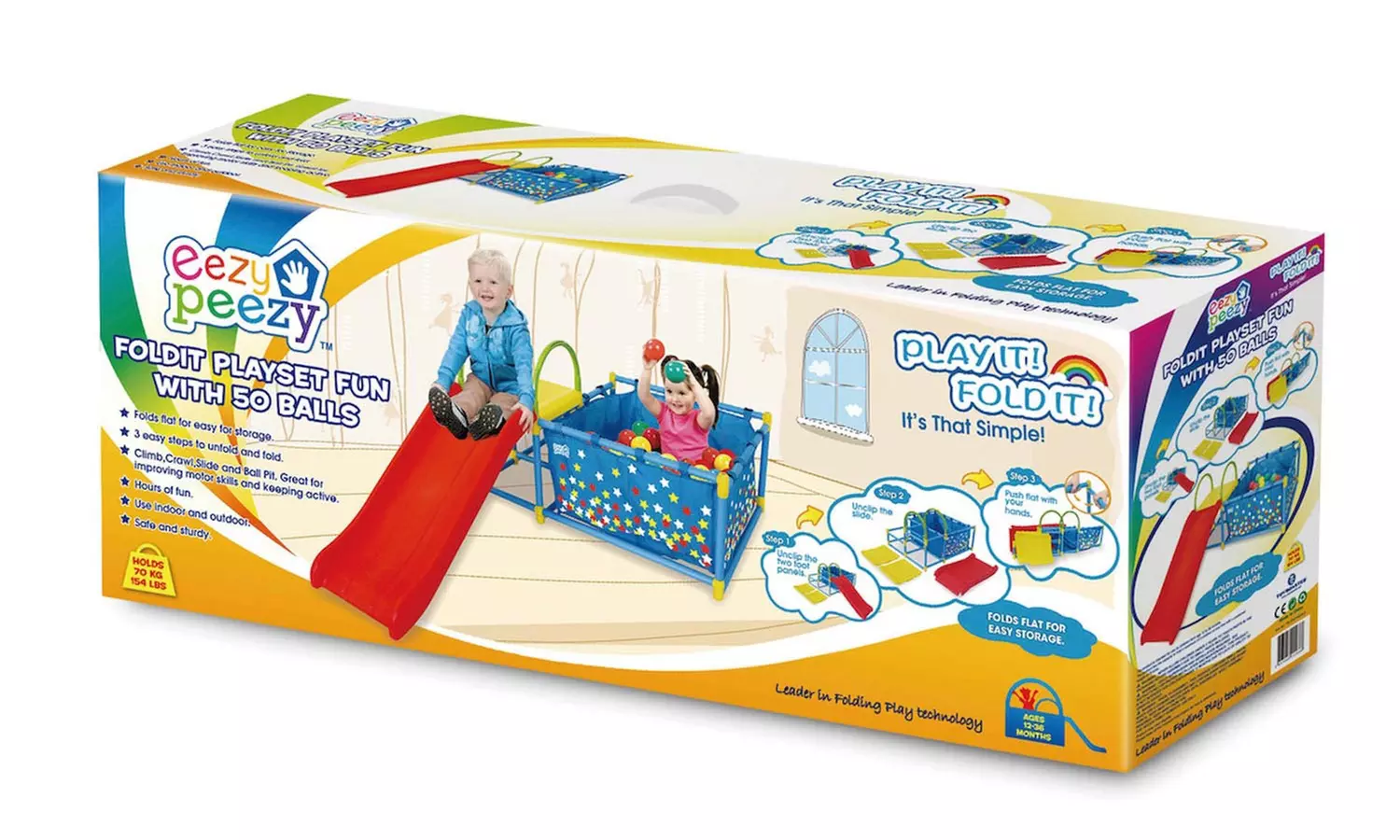 Faltbares Bällebad mit Rutsche - Second Medium