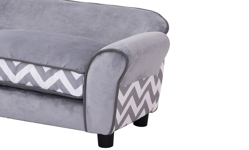 Image 8: PawHut Pet Sofa with Cushion