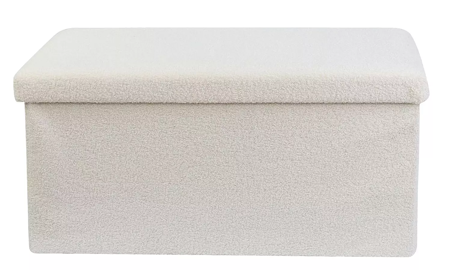 Teddy Boucle Storage Ottoman or Foldable Cube Footstool