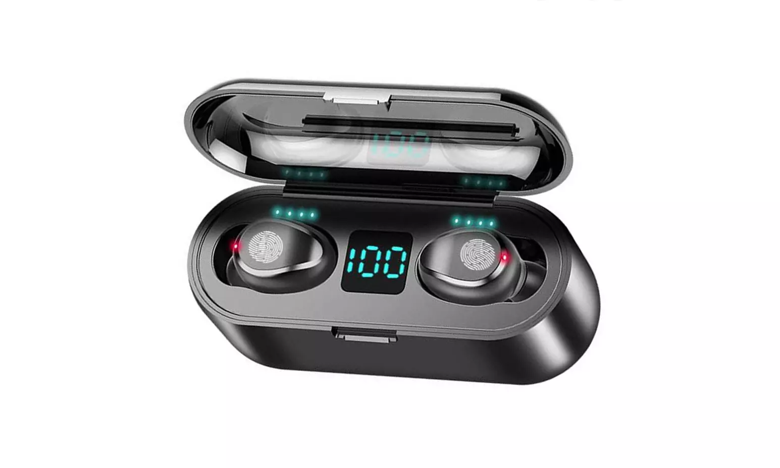 Écouteurs Bluetooth F9 avec compartiment de chargement LED - Primary Image