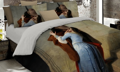 Parure copripiumino matrimoniale Italianbedlinen Sogni d'autore, Made in Italy e disponibile in varie fantasie